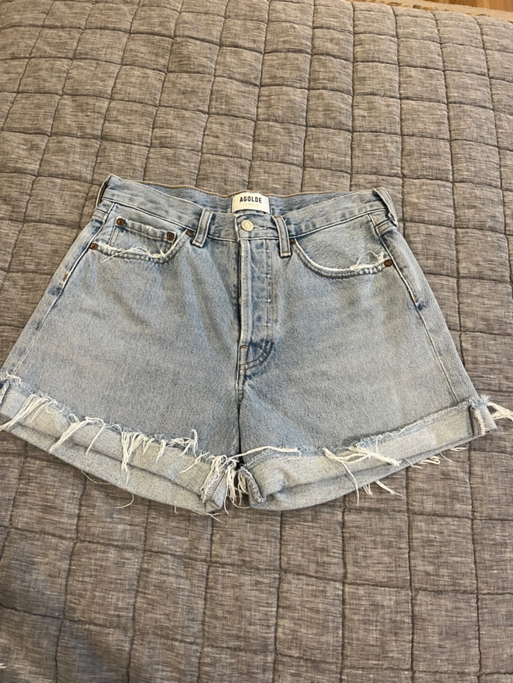 Agolde Parker Long Cuff Shorts, fits like 26